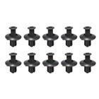 8mm Plastic Push-in Rivets Car Bumper Fender Fastener Clips Black