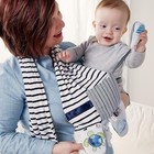 Demdaco Mommy   Me Activity Scarf Blue Stripe Nautical Suitable From Birth New