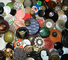 Vintage antique Buttons Mixed Lot 120  Glass  Bakelite  Mop  Metal Plus