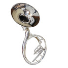 Bb Flat Silver Sousaphone Tuba With Gig Bag mouthpiece Bb Big Bell 22  Nickel