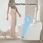 Heated Seat Smart Toilet Automatic Flush Tank Less Toilet Without Bidet White