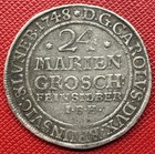 Germany  Brunswick-wolfenbuttel 1748 Silver 24 Mariengroschen  Wildman  Km 870