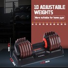 Adjustable 10-in-1 Weight Training Dumbbells  55 Lb Max  Anti-slip Handle  Brown