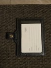Coach Black Leather East West Lanyard Id Case Badge Holder