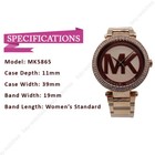 Michael Kors Mk5865 Parker Rose Gold Mk Logo Dial Fashion Analog Women s Watch