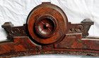 Antique Victorian Walnut Carved   Arched Pediment Crest 38 1 4  Wide