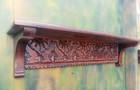 Handcrafted Antique Style Carving Wood Wall Shelf unique Hand Carved Wall Shelf
