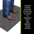 Crosshatch Pattern Rubber Floor Mat Smoke Gray 24x36 Inches Anti Fatigue