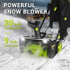 Cordless Snow Blower cordless Snow Thrower electric Snow Removal With Adjustab  