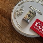 Vintage Coors Eight Oz 3d Beer Sign 14 X 14 X 3 White Man Cave Round Light