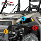 Fit 13  Polaris Ranger 900 Xp Crew Headlight Mount Dual 24w Led Pod Upgrade Kits