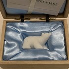 Northern Lights Collection White Marble Polar Bear Figurine In Box