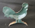 Vintage Original Cast Iron Rooster Door Stop Hand Painted Heavy Farmhouse Chic