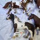 Lot Of 9 Schleich Horses Figurines Mixed Styles Realistic Toy Animals