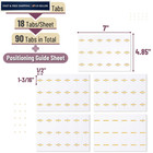 Mr  Pen- Mini Bible Tabs  90 Pcs  White With Gold Edge