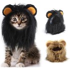 Cat Cosplay Dress Up Pet Hat Lion Mane For Cat Puppy Lion Wig Costume Party Deco