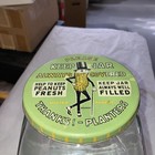 Antique Planters Peanuts Glass General Store Display Jar With Metal Lid