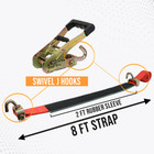 Boxer Pro Series Car Tie Down- Swivel J Hook 4 Pack - Pro Car Hauler Usa