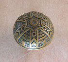Antique Norwalk J-21800 Ornate Cast Brass Bronze Door Knob Vintage 1885