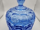 Moon   Star Glass Kimberlite Blue Medium Jardiniere Weishar  Le Smith Style 