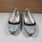 Crocs Womens Lina Leopard Print Ballet Flats 10 M