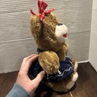 2019 Dan Dee Snowflake Teddy Bear Plush 2019 Brown Girl Red Bow Blue Jumper 12 