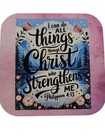      Handmade Glossy Christian Magnet        i Can Do All Things Through Christ    