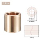 2pcs Sleeve Bearings Wrapped Oilless Bushings Cast Brass 10mm X 14mm X 10mm