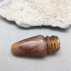 Antique Cure Bottle Pancrobilin Amber Glass Miniature 2  Pocket Size No Cap R c