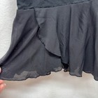 Girls Black Ballet Dance Dress Leotard Tutu Skirt Ruffled Sleeves Bow Back 2t 3t