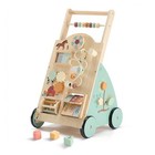 Wooden Baby Push Walker Montessori Activity Toy Adjustable Speed Silent Wheels