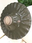 Vintage Porcelain Gas Station Light Scalloped Industrial Enamel 20  Street