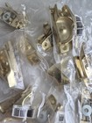Lot Of 10 Bright Brass Sash Window Locks New Free Shipping Crescent Half Circle