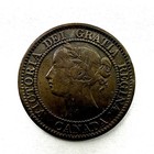 1858 Canada Cent - Victoria - Bn - Very Fine  vf  - Km 1