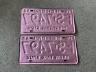 Nice  Michigan Nos 1968 License Plate Plates Pair  Original Paint Camaro Mustang