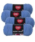 8 Skeins Of Red Heart Super Saver Ww Yarn In Light Periwinkle Purple Free Ship