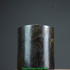 4 3  Old Chinese Dynasty Ebony Wood Carving Brush Pot Pencil Vase