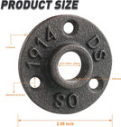 1 2  Floor Flange   30 Pack Malleable Iron Pipe Flange For Industrial Vintage St