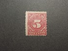 Us Stamp Scott No J 41 1895 5c Postage Due  Deep Claret  Perf 12  Vf Mnh Og