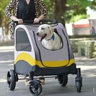 Super Large Dog Stroller Multiple Pet Dogs Cat Travel Cart Buggy Carrier W Cover
