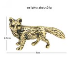 Brass Fox Figurine Small Animal Statue Table Office Home Decoration Toy Gifts