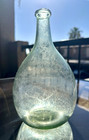 Ultra Rare 9  C 1720-1750 Free Blown Glass Chestnut Bottle Sheared Lip Pontil