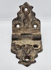 Early 1900s  Late Victorian Cast Iron Offset Icebox Or Cabinet Hinge  Furniture