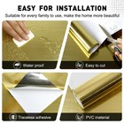 Gold Stainless Steel Contact Paper Peel And Stick Metallic Wallpaper Gold Remova
