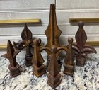 Antique Assortment Vintage Cast Iron Finials Hardware Lot 7 Fleur De Lis