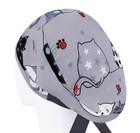 Scrub Cap  Scrub Hats  Surgery Caps  Cat Surgical Hat  Gray Cotton Nurse Cap