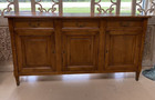 French Louis Xvi Style Solid Fruitwood Sideboard Buffet Server 76  X 21 