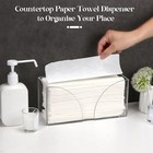 2pcs Paper Towel Dispenser Countertop Acrylic Clear Paper Towel Holder For Ba   