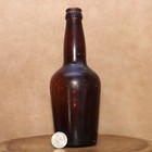 Antique Beer Bottle Abco On Bottom Circa 1900 Amber Dark Brown Glass Good Cond 