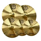 5-piece Alloy Drum Cymbal Set - 14  Hi-hats  16    18  Crash  20  Ride Cymbals